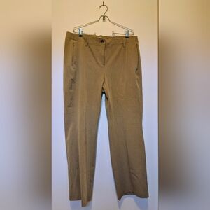J. Jill Classic Wide Leg Khacki Trousers sz 18P Office Work Wear
